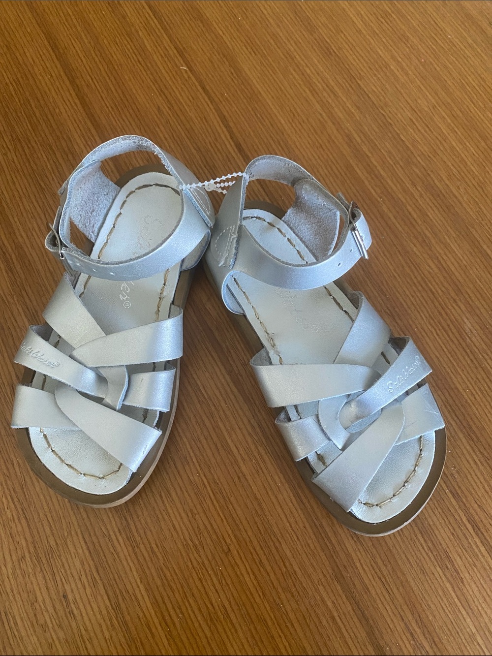 Salt water Sandals by Hoy Silver Toddler 8
